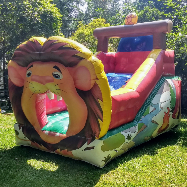 Tobogã inflável Leão